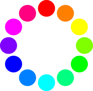 HSB color wheel with 100% saturation and 99% brightness
