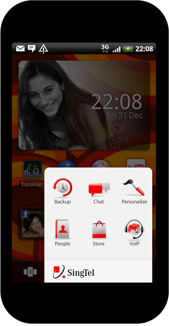 Operator tray for SingTel