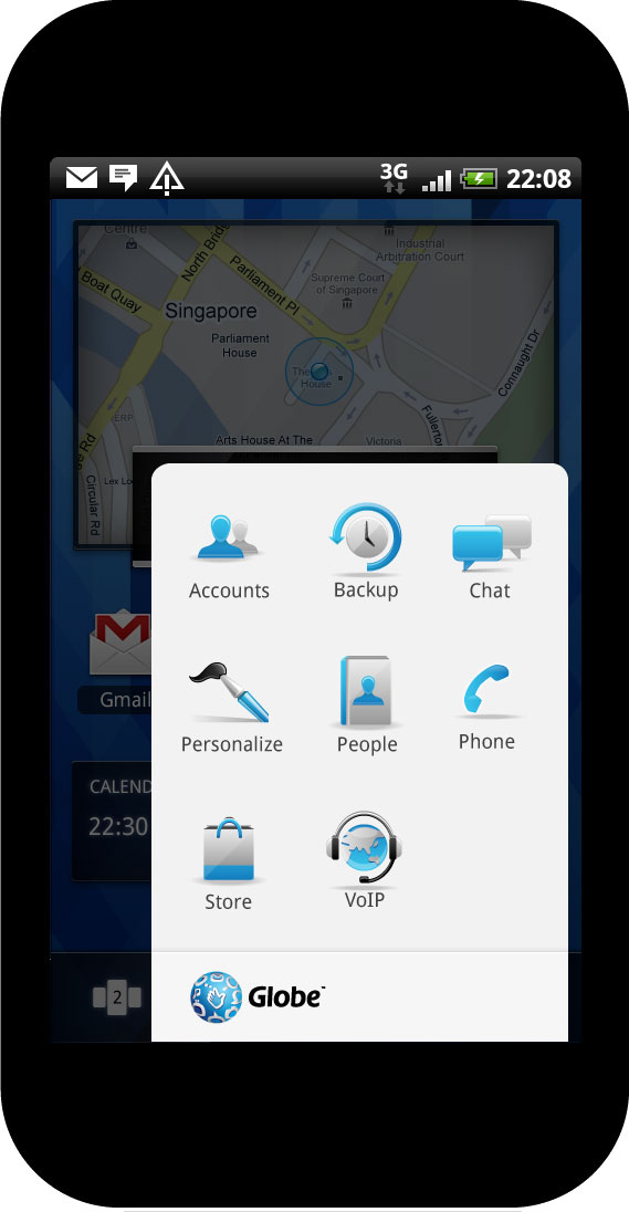 Operator tray for Globe