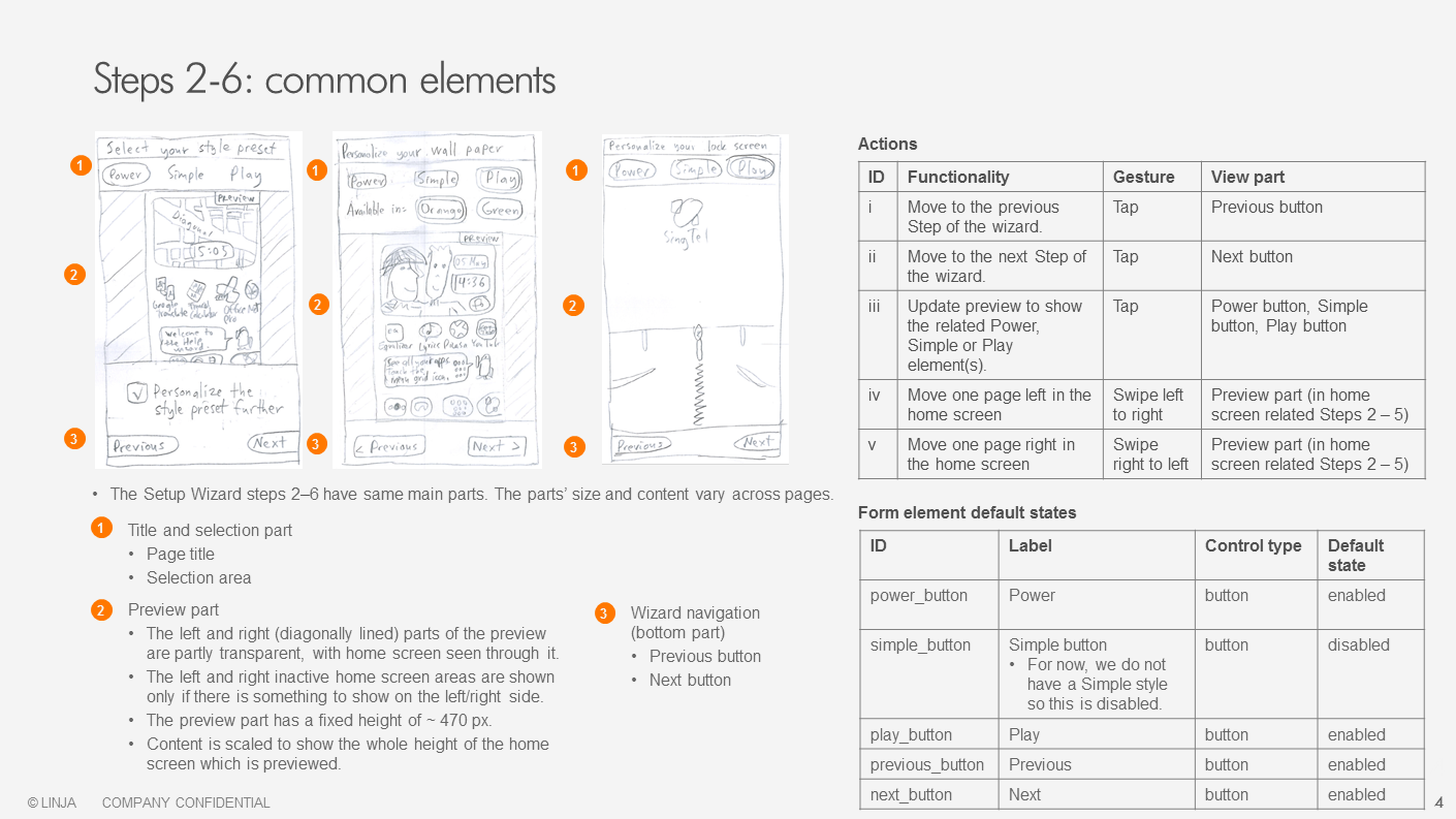 Functional specifications, screenshot 2/2