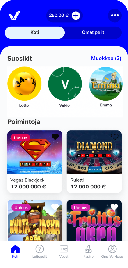 App home page screenshot