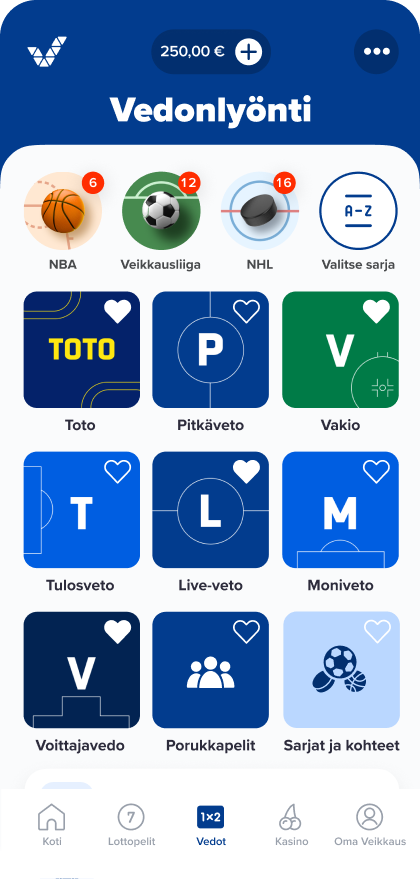App betting landing page screenshot